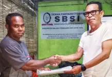Pangkalan Ojek Merah Putih Pelabuhan Tual Resmi Bergabung dengan SBSI