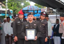 Wakapolres Tual Pimpin Upacara Pelepasan Alm Briptu Risyhant Putra P. Tutupoho