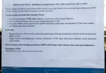 SPBU Kota Tual Himbau Masyarakat Gunakan STNK Pembelian BBM Subsidi