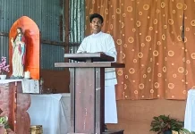 Fr. Oce Rahangiar Pimpin Ibadah Sabda Hari Minggu Biasa XIII di Kombas Kilo 9 Dobo