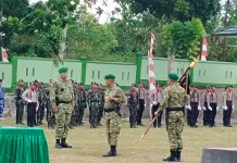 Sertijab Danyonif 735 Nawasena Wujudkan Pembinaan dan Penyegaran Organisasi