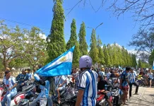 Konvoi Suporter Timnas Argentina Meriahkan Pulau Kei usai Kemenangan 3-1 atas Swis