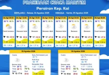 Prakiraan Cuaca Selasa 4 Agustus 2026