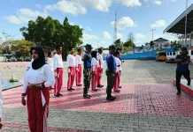 Latihan Paskibraka Kota Tual Berjalan Intensif jelang HUT RI ke-81