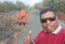 Aksi Tim Pangkas Bersihkan Area Publik jelang Acara Majelis Taklim