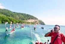 Kirab Laut Meriahkan Hari Kemerdekaan, Sampan dan Speedboat Dihiasi Merah Putih