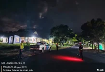 Sat Lantas Polres Kepulauan Tanimbar Jaga Kamtibmas Malam Minggu Gelar Patroli Bl