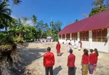 SMK Kasih Theresia Gelar Upacara Perdana HUT Ke-81 RI di Gedung Baru