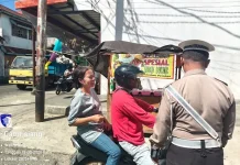 Sat Lantas Polres Kepulauan Tanimbar Jaga Kelancaran Arus Lalin Siang Hari