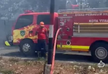 Kebakaran Lahan Terjadi di Jalan Dr. J. Laimena Tual