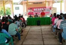 Andreas Taborat Reses di Lorwembun Ajak Warga Kormomolin Jaga Hutan