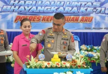 Polres Kepulauan Aru Gelar Syukuran Hari Lalu Lintas Bhayangkara ke-71