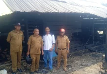 Satu Rumah Usaha Terbakar di Langgur BPBD Malra Turun Tangan