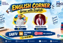 Aldrin Hadir di English Corner Pro 2 RRI Langgur, Ajak Teman Pro 2 “Grow with English"