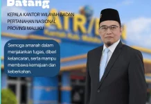 Kantah Maluku Tenggara Sambut Kepala Kanwil BPN Maluku yang Baru