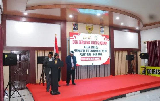Sambut Hari Bhayangkara Ke-80, Polres Tual Gelar Doa Bersama Lintas Agama