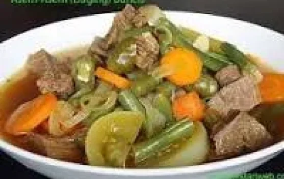 Asem-asem daging buncis,menu makan siang sederhana