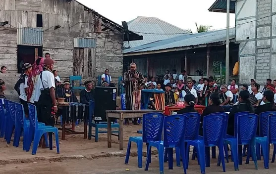 Polsek Wermaktian Sukseskan Acara Adat di Desa Lima Satu Seira