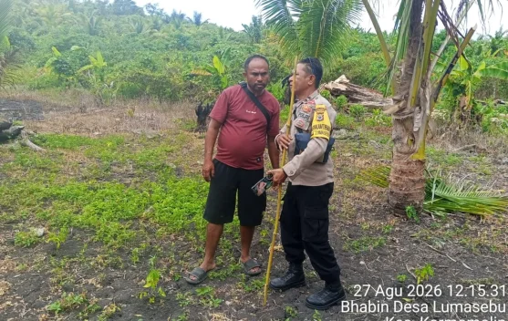 Bhabinkamtibmas Lumasebu dukung Ketahanan Pangan Nasional