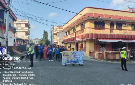 Lantas Polres Kepulauan Tanimbar Kawal Giat 100 Tahun Misionaris Susteran PBHK