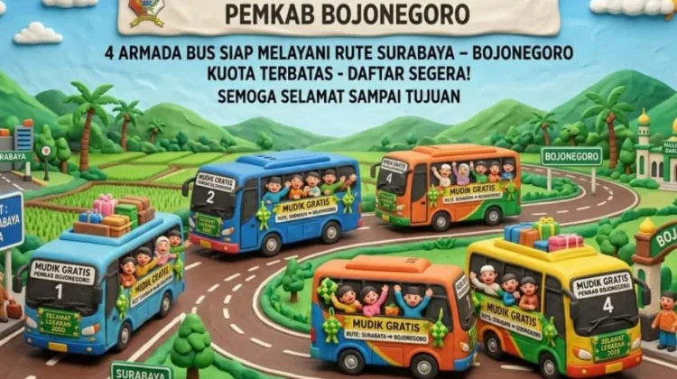 Pemkab Bojonegoro Siapkan Empat Armada Mudik Gratis