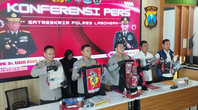 Polres Lamongan Ungkap Pengeroyokan di Bluluk, 13 Pemuda Diamankan