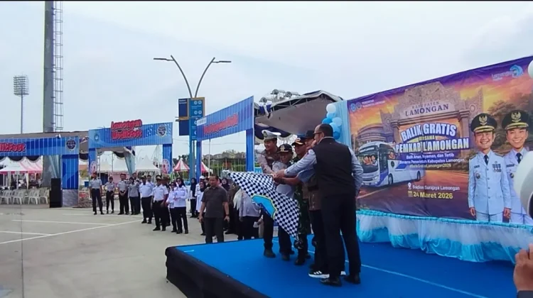 Bupati Lamongan Berangkatkan 146 Pemudik Balik Gratis Kembali ke Perantauan