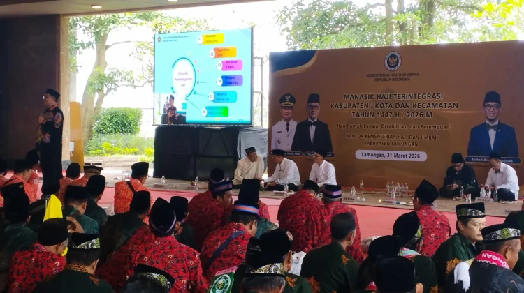 Menjelang Keberangkatan, CJH Lamongan Ikuti Manasik Haji Massal