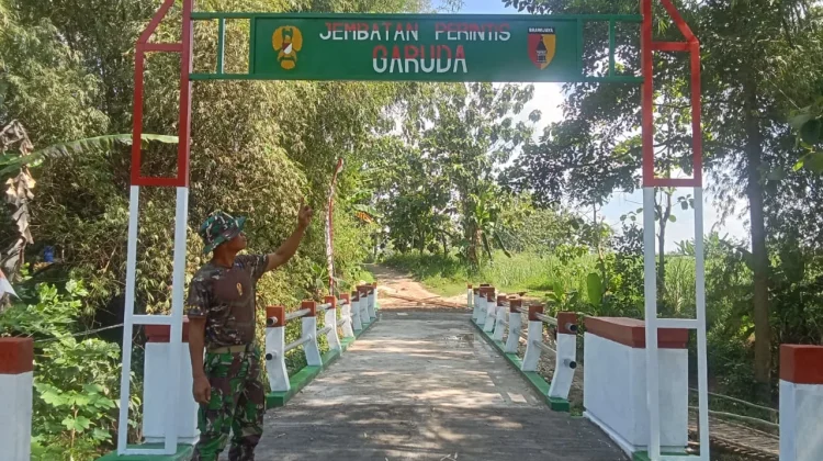 Bangunan Jembatan Perintis Garuda Wujud Sinergitas Kodim Tuban dan Masyarakat