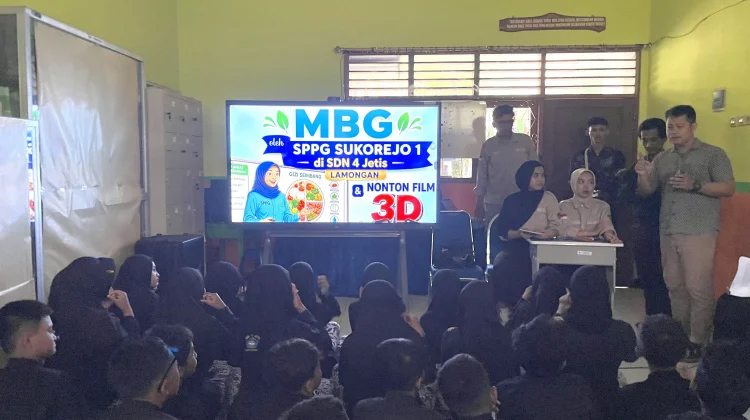 Melalui Film 3D, SPPG Sukorejo 1 Edukasi Gizi Siswa SDN 4 Jetis