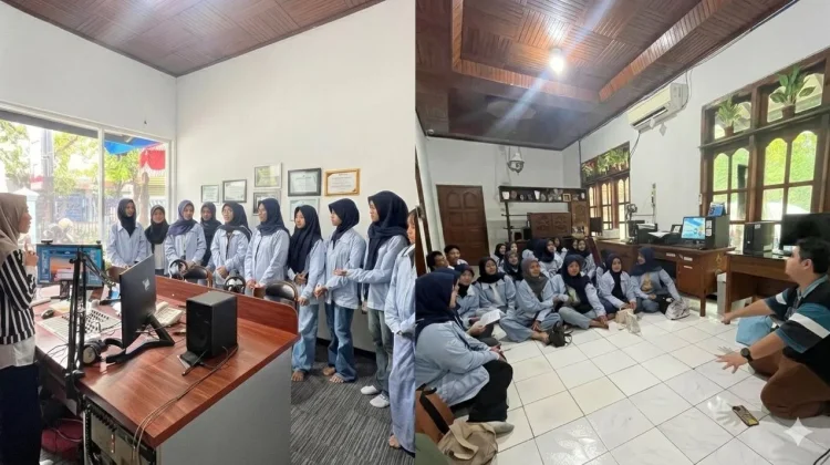 Siswa Smansa Tuban Kunjungi RRI Belajar Penyiaran Radio