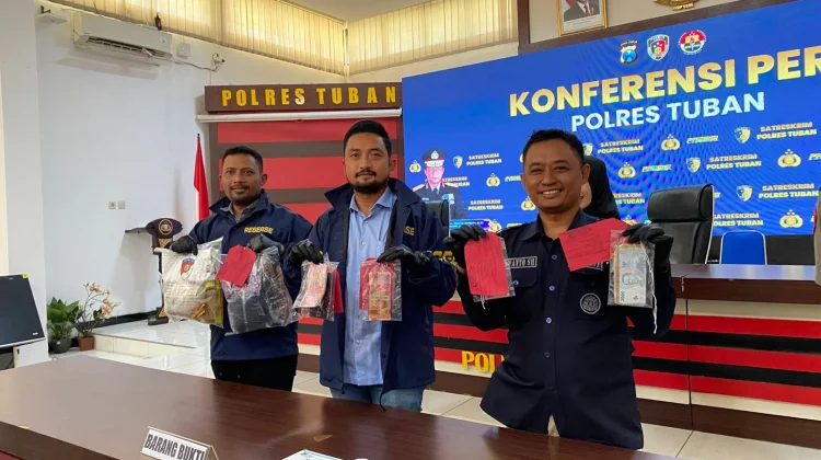Tiga Tersangka Peredaran Uang Palsu di Tuban Dibekuk Polisi