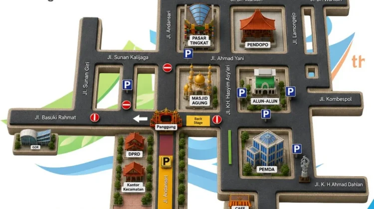 Jalan Kota Lamongan Ditutup untuk Hiburan HJL, Berikut Rutenya