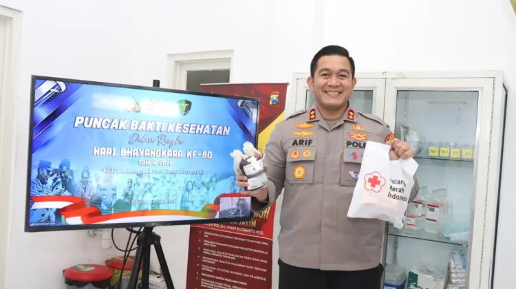 Peringati Hari Bhayangkara, Polres Lamongan Gelar Donor Darah