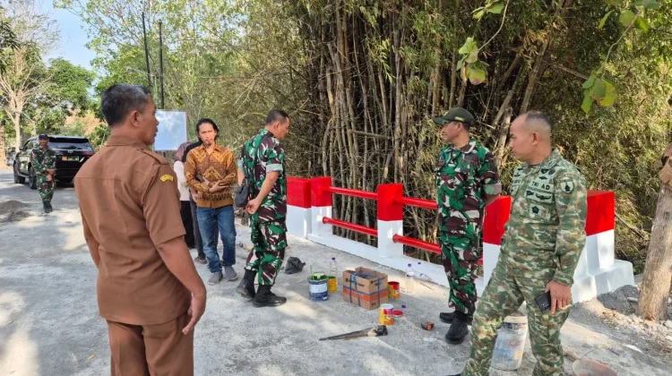 Jembatan Merah Putih Dibangun Dandim Lamongan Dorong Jalur Perekonomian