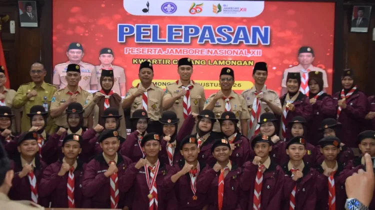 38 Pramuka Lamongan Dilepas Ikuti Jambore Nasional di Cibubur