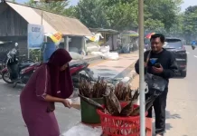 Momen Arus Balik Lebaran, Penjual Ikan Asap di Tuban Laris