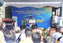 Dukung Penggunaan Becak Listrik, PLN Bojonegoro Resmikan Stasiun Pengisian Daya
