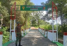 Bangunan Jembatan Perintis Garuda Wujud Sinergitas Kodim Tuban dan Masyarakat