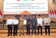 Optimalisasi Kinerja, DPRD Lamongan Sampaikan Rekomendasi LKPJ Bupati 2025