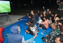 Koramil Lamongan Kota Gelar Nobar Piala Dunia di KDMP