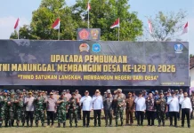 Bupati Lamongan Buka TMMD ke-129, Dorong Infrastruktur Semangat Gotong Royong