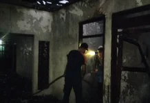 Diduga Korsleting Listrik, Kantor LSM di Lamongan Terbakar
