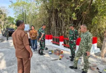 Jembatan Merah Putih Dibangun Dandim Lamongan Dorong Jalur Perekonomian