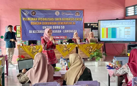 Dorong Digitalisasi Pendidikan Guru SD Sekaran, Lamongan Dilatih AI dan Excel