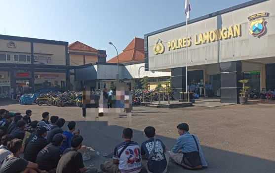 Pengesahan PSHT Lamongan Berjalan Tertib, Puluhan Pemuda Diinapkan di Mapolres