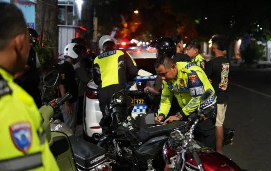 Polresta Tuban Razia Knalpot Brong dan Indikasi Balap Liar