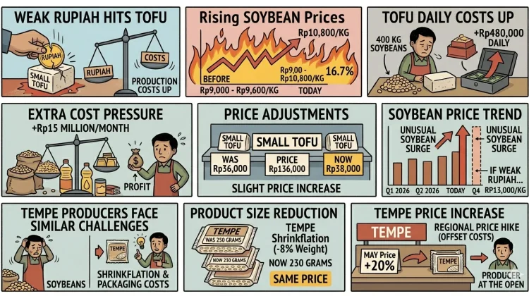 Weak Rupiah Hits Small Tofu Businesses