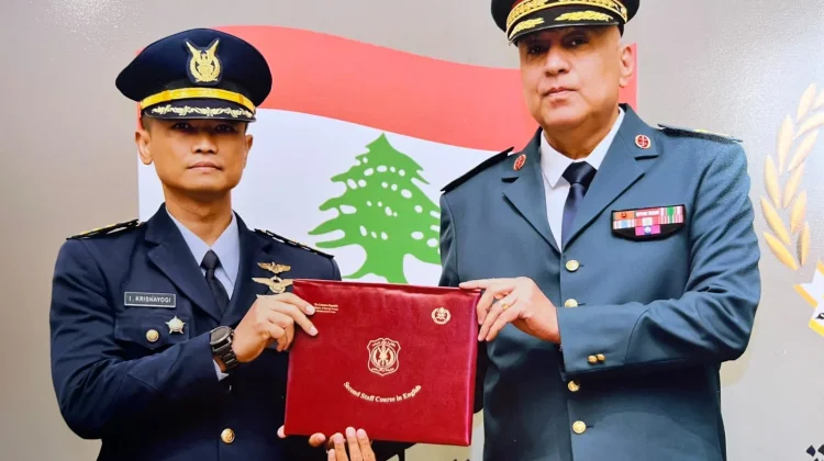 Indonesian Air Force Officer Completes Staff Course Education in Lebanon