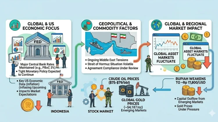 Geopolitical Uncertainty Continues, Rupiah Weakens to 17,800